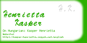 henrietta kasper business card